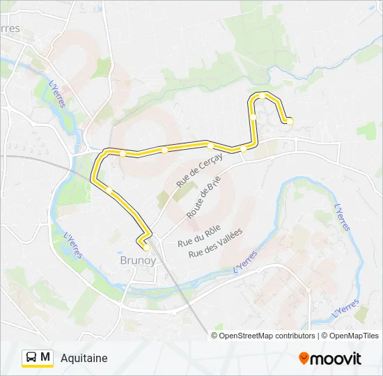 M Bus Line Map