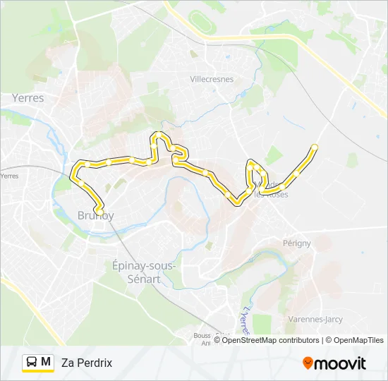 M Bus Line Map