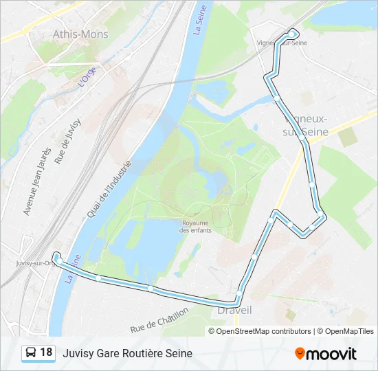 18 Bus Line Map
