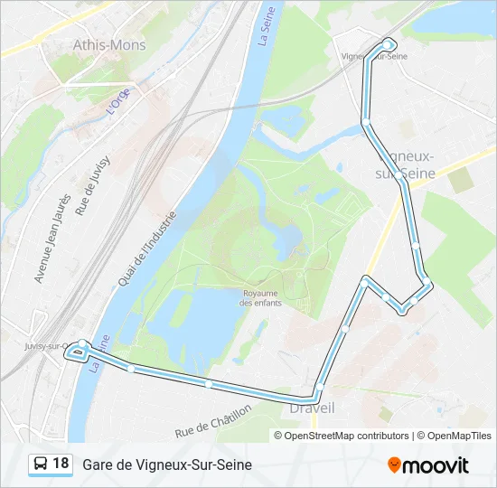 18 Bus Line Map