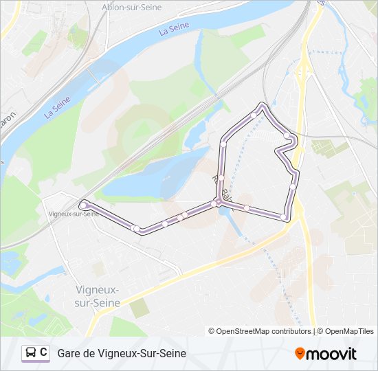 C Bus Line Map