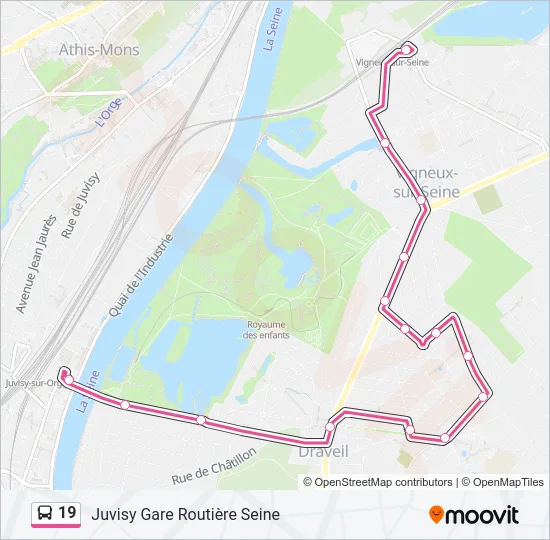 19 Bus Line Map