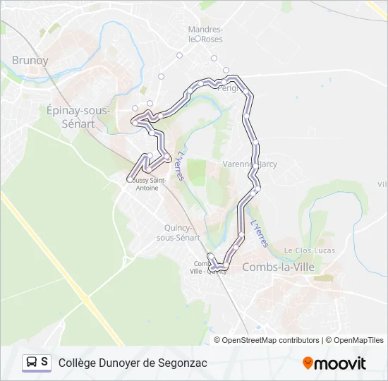 S Bus Line Map