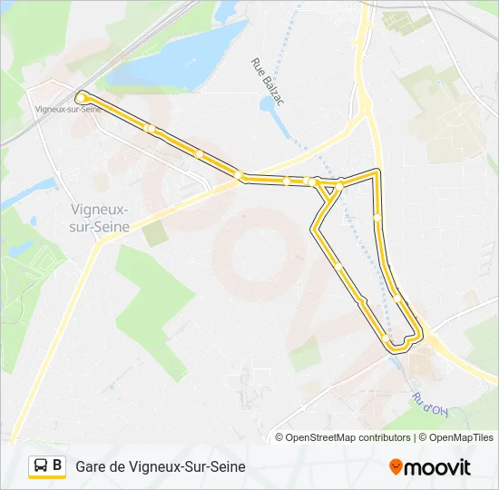 B Bus Line Map