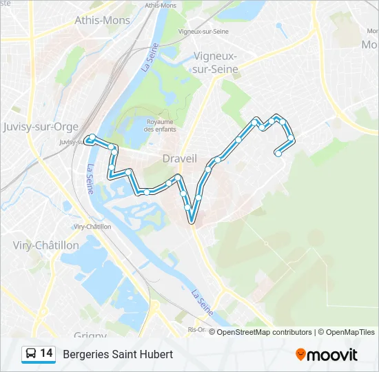 14 Bus Line Map
