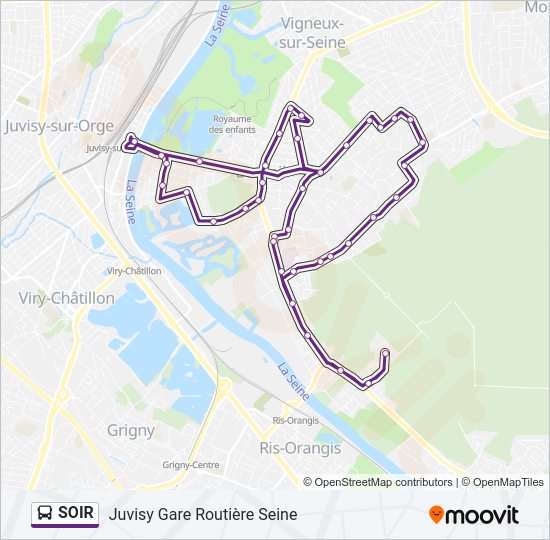 SOIR Bus Line Map