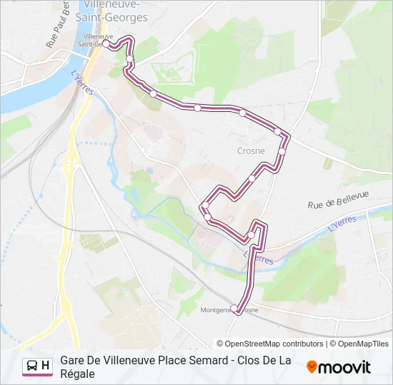 H Bus Line Map