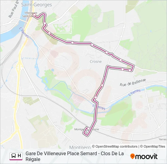 H Bus Line Map
