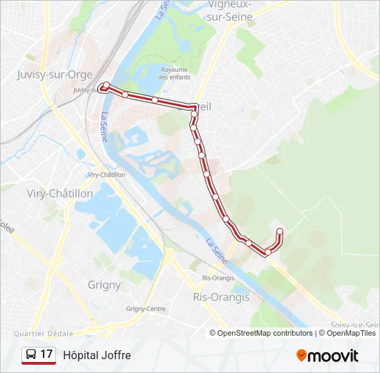 17 Bus Line Map
