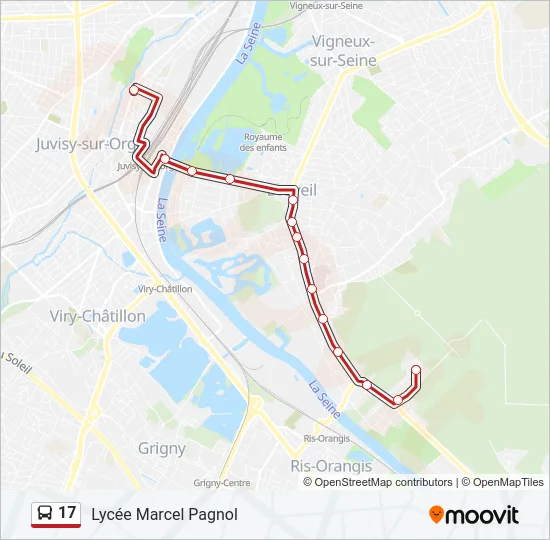 17 Bus Line Map