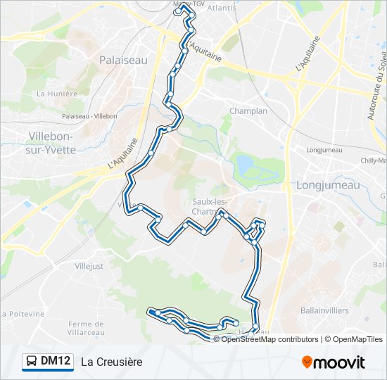 Mapa de DM12 de autobús