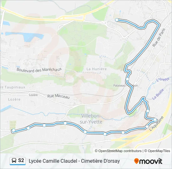 S2 Bus Line Map