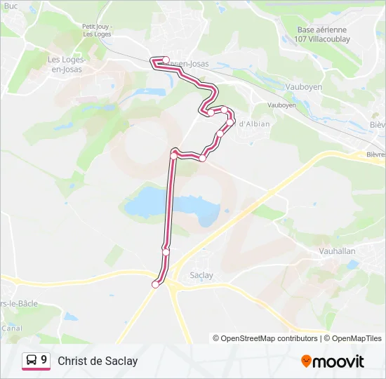 9 Bus Line Map