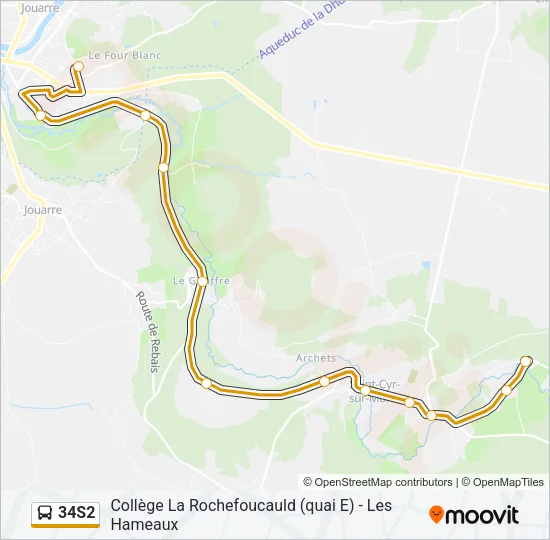 34S2 Bus Line Map