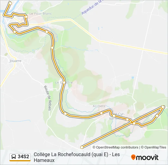 34S2 Bus Line Map