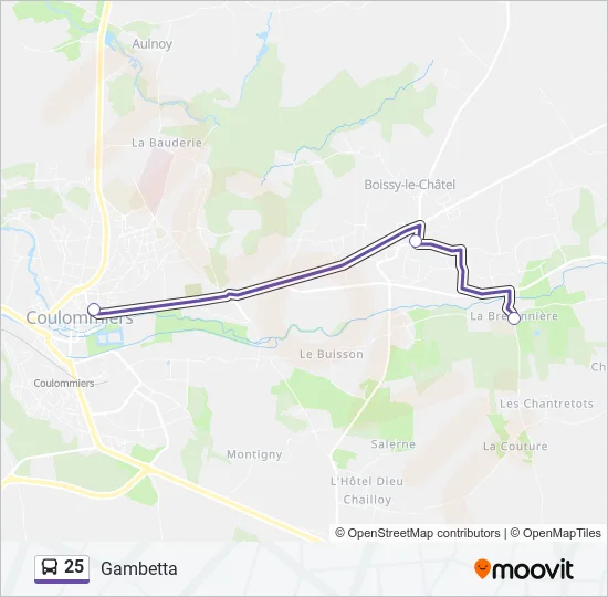 25 Bus Line Map