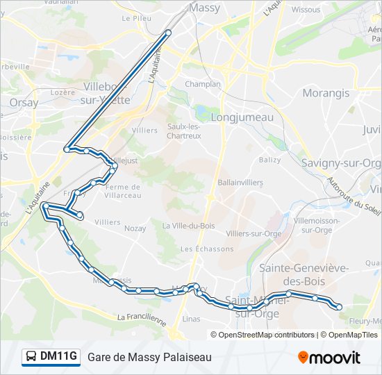 Mapa de DM11G de autobús