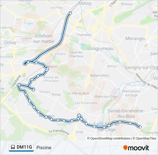 DM11G Bus Line Map
