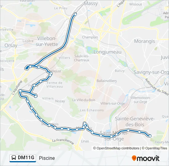 DM11G Bus Line Map