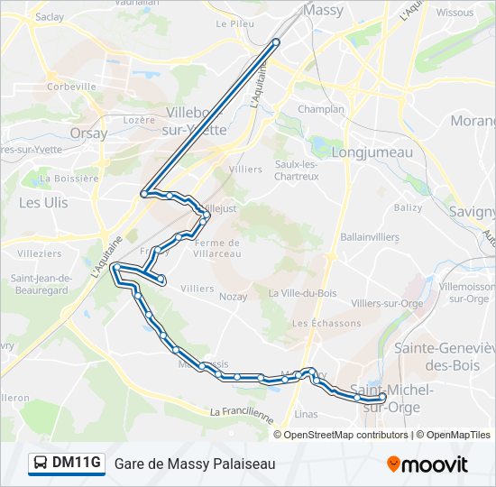 DM11G Bus Line Map