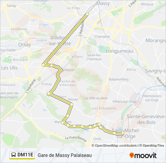 DM11E Bus Line Map