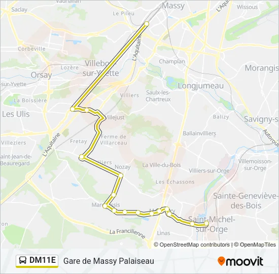 DM11E Bus Line Map