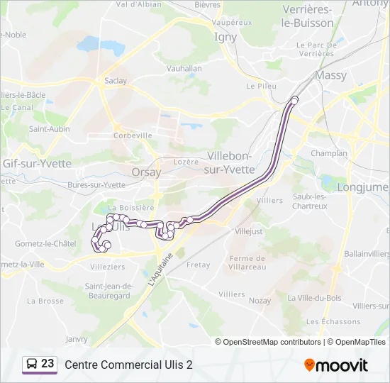 23 Bus Line Map