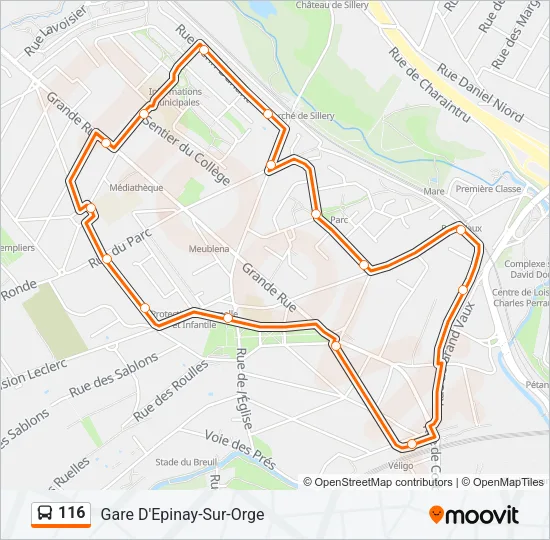 116 Bus Line Map