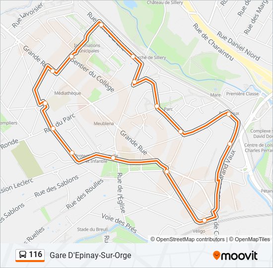 116 bus Line Map