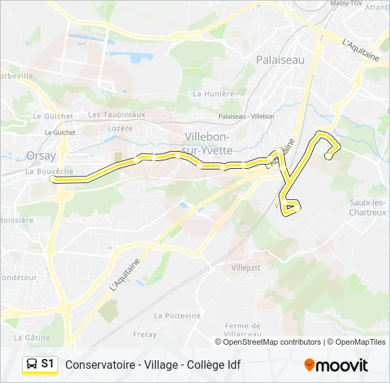 S1 Bus Line Map