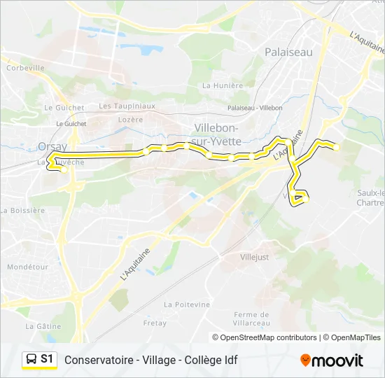 S1 Bus Line Map