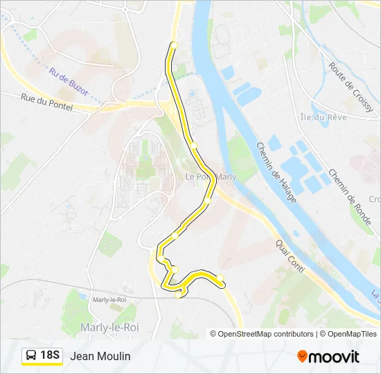 18S Bus Line Map