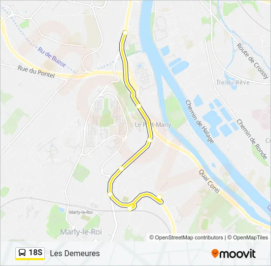 18S Bus Line Map