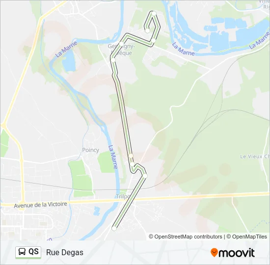 QS Bus Line Map