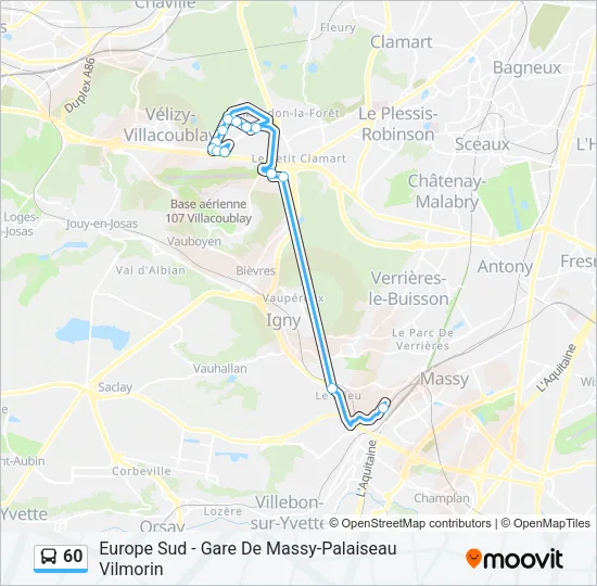 60 Bus Line Map