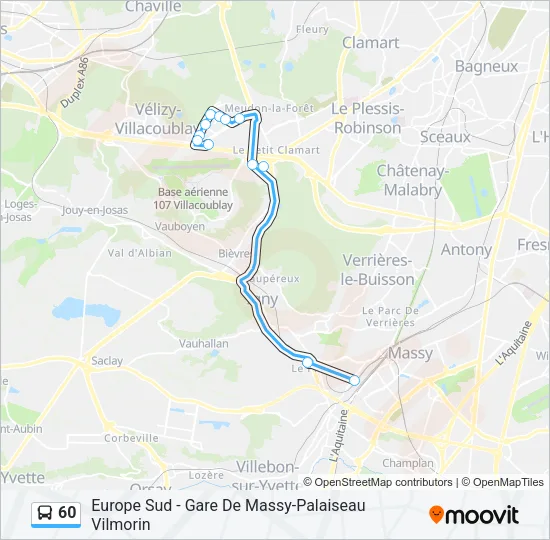 60 Bus Line Map