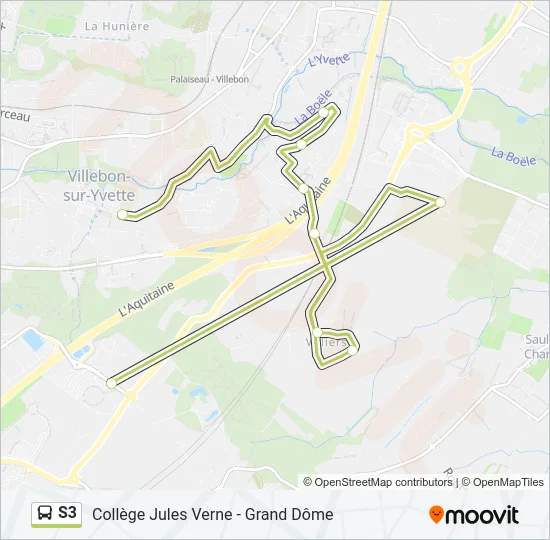 S3 Bus Line Map