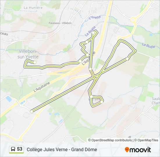 S3 Bus Line Map