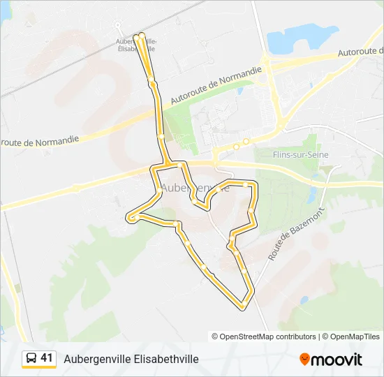 41 Bus Line Map