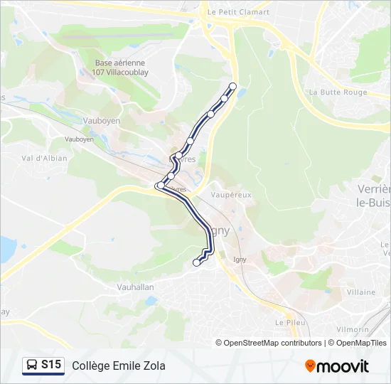 S15 Bus Line Map
