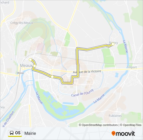 OS Bus Line Map