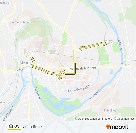 OS Bus Line Map