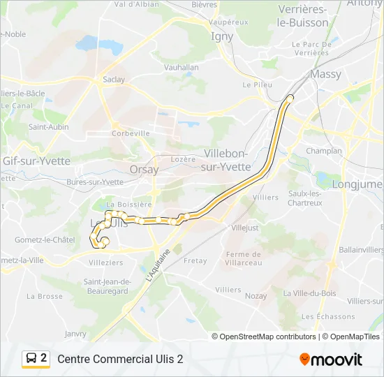 2 Bus Line Map