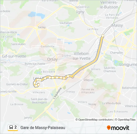 2 Bus Line Map
