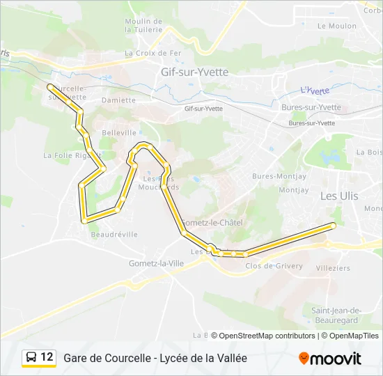 12 Bus Line Map