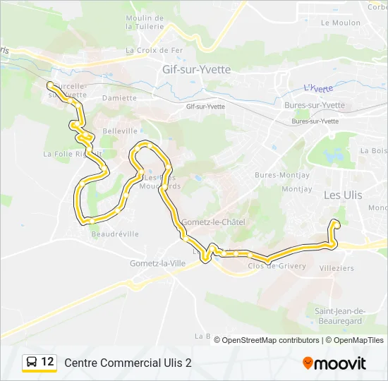12 Bus Line Map