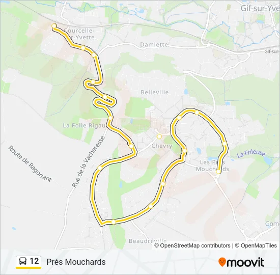 12 Bus Line Map
