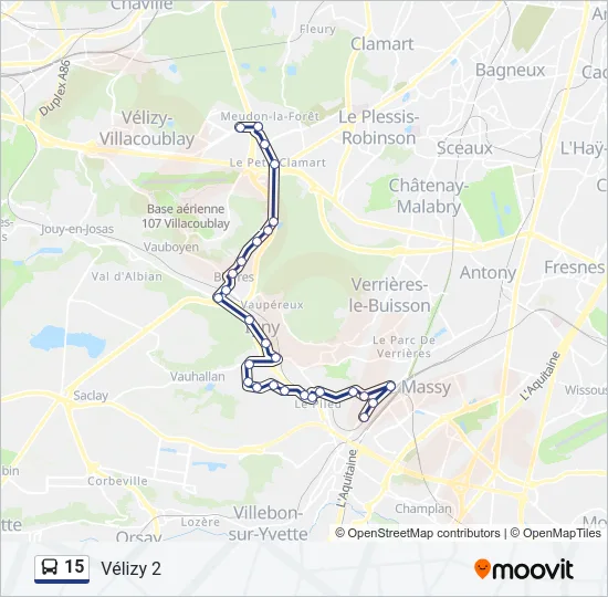 15 Bus Line Map