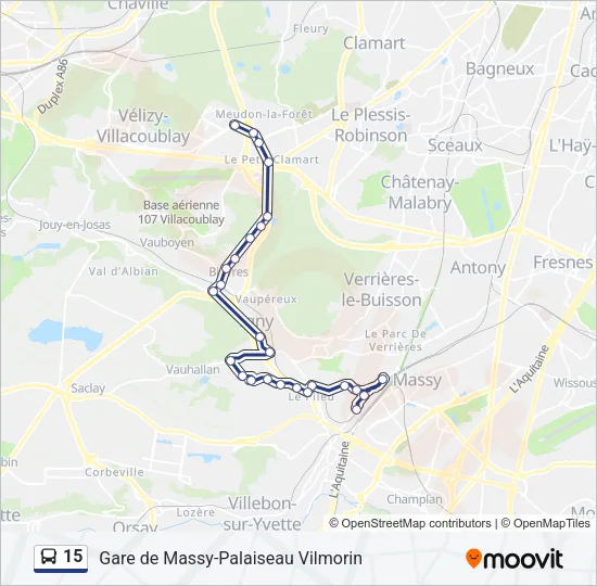 15 Bus Line Map