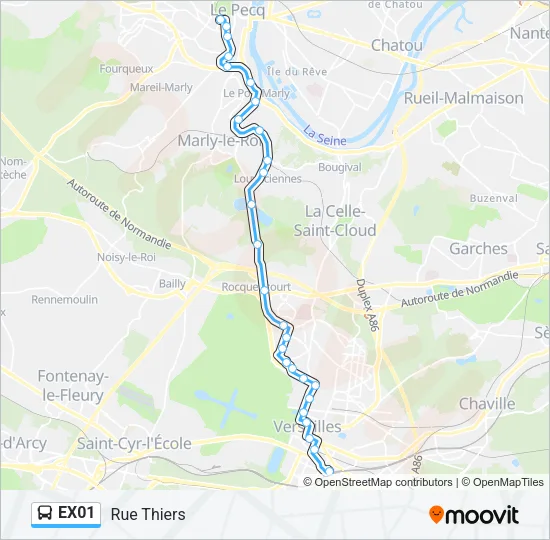 EX01 Bus Line Map